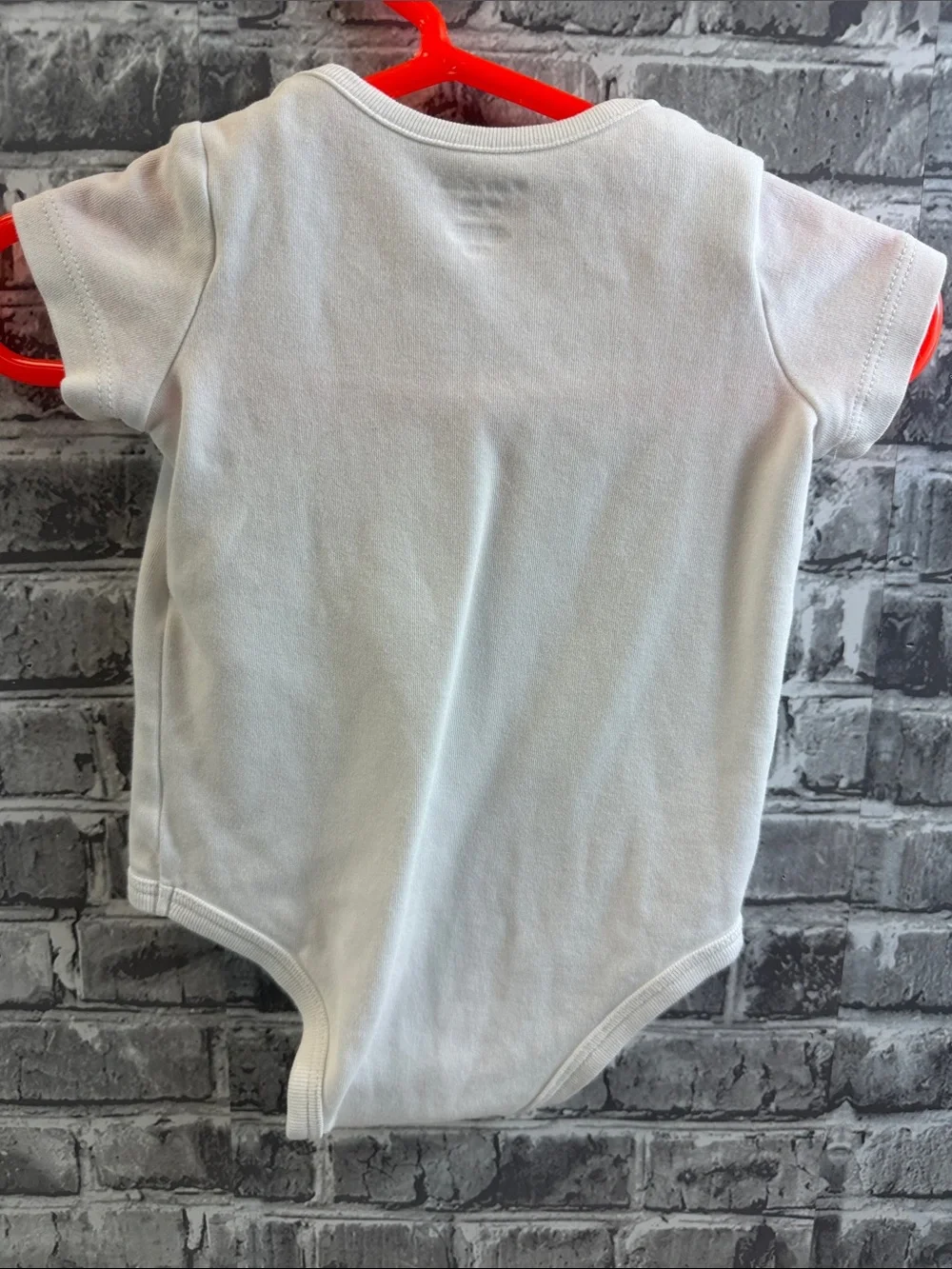 Ralph Lauren White Cotton Baby Bodysuit with Navy Pony